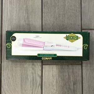 Limited Edition Wicked Conair Curling Iron Pink Iridescent NIB 1in